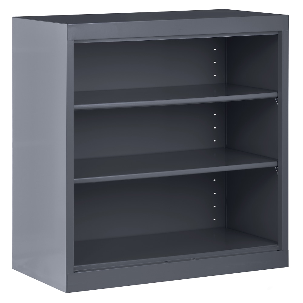 Sandusky 3-Shelf Welded Steel Bookcase, 36inH x 36inW x 18inD, Charcoal MPN:BA20361836-02