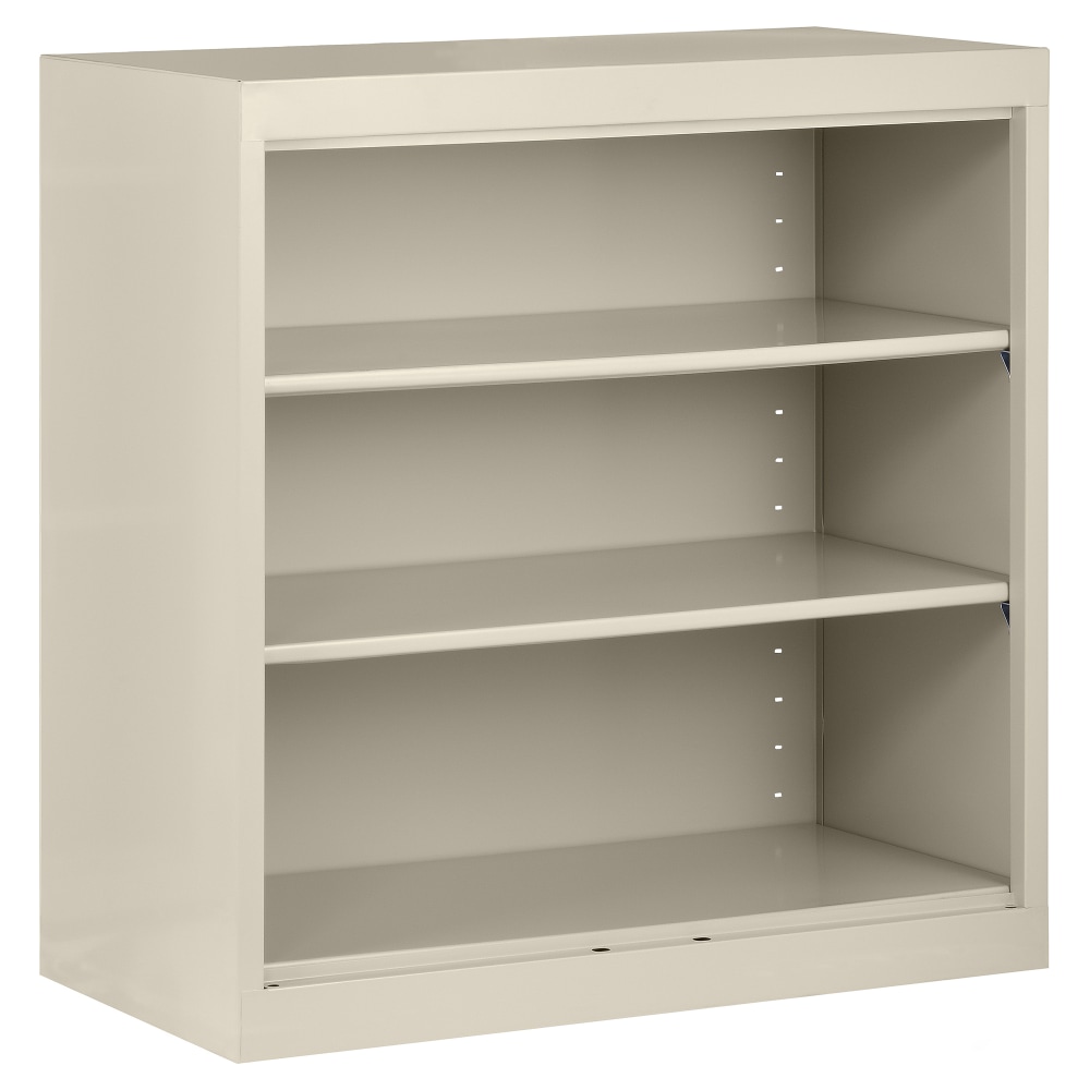 Sandusky 3-Shelf Welded Steel Bookcase, 36inH x 36inW x 18inD, Putty MPN:BA20361836-07