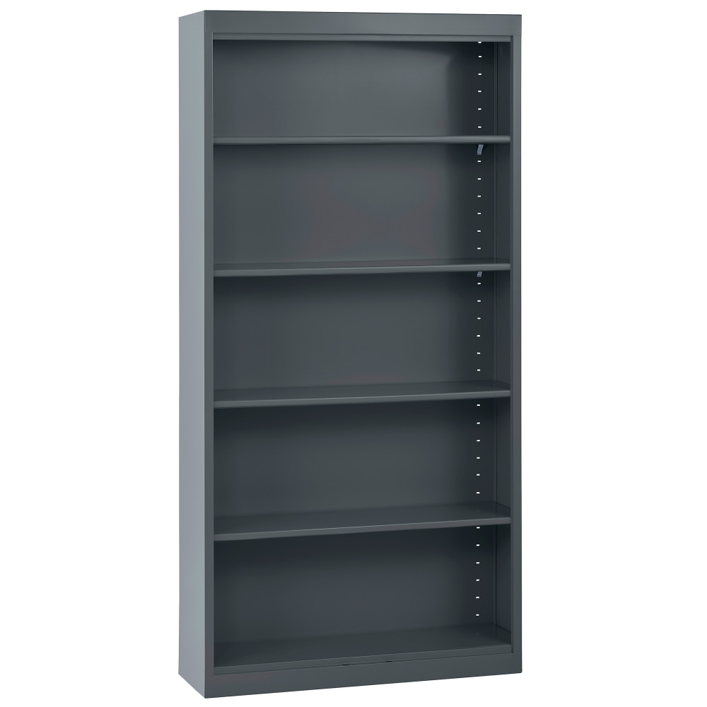 Sandusky 72inH 5-Shelf Welded Steel Bookcase, Charcoal MPN:BA40361272-02