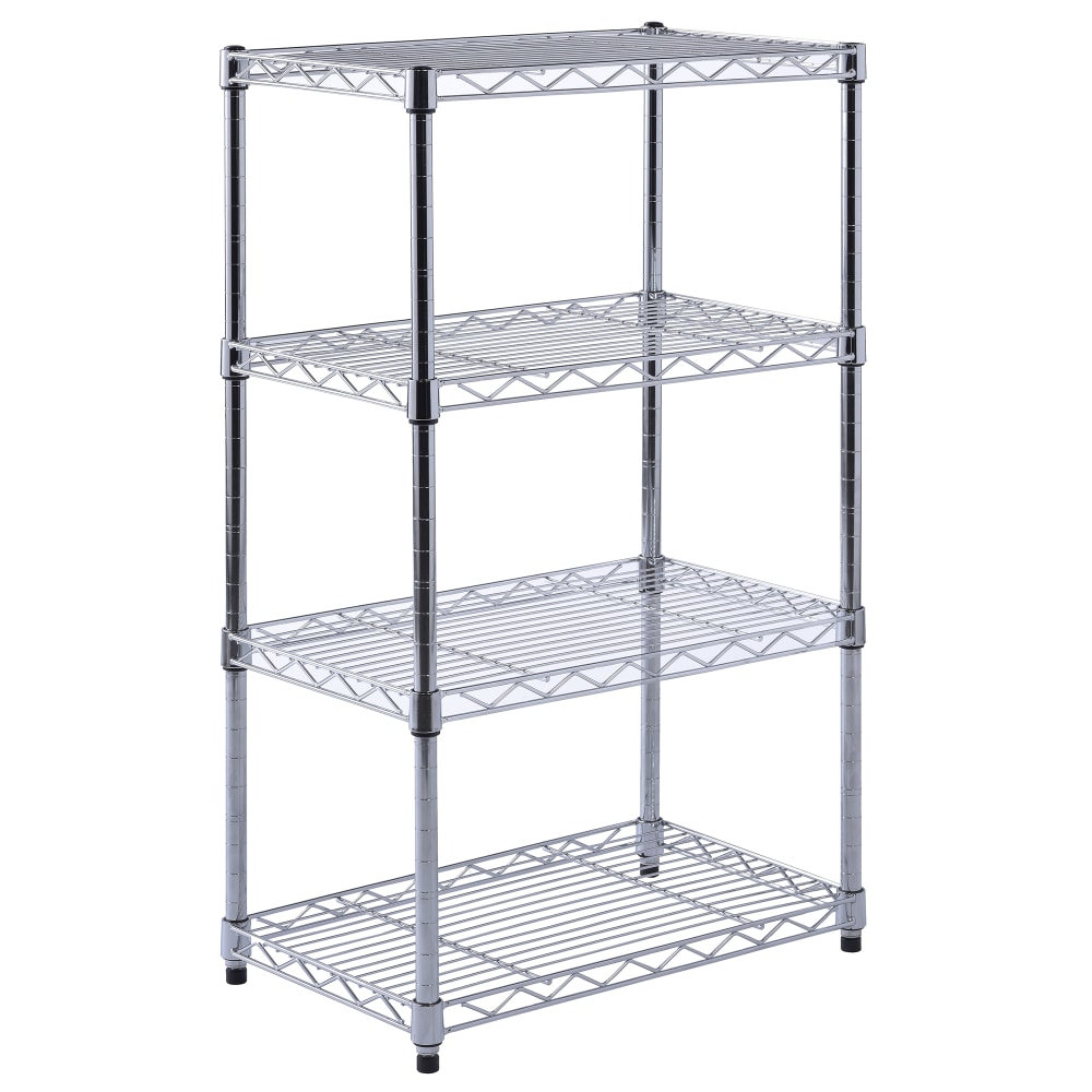 Sandusky Edsal Muscle Rack Adjustable Wire Shelving, 4 Tier, 32 H x 20inW x 12inD, Chrome MPN:WS201232-C