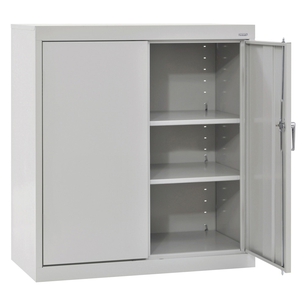 Sandusky Classic Series Medium-Duty Assembled Counter-Height Storage Cabinet, 36inH x 36inW x 24inD, Dove Gray MPN:CA21362436-05