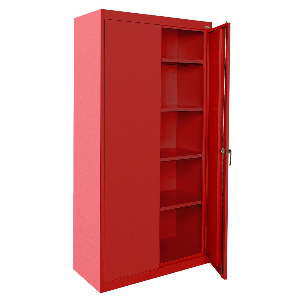 Sandusky Classic Series Medium-Duty Assembled Storage Cabinet, 72inH x 36inW x 18inD, Red MPN:CA41361872-01