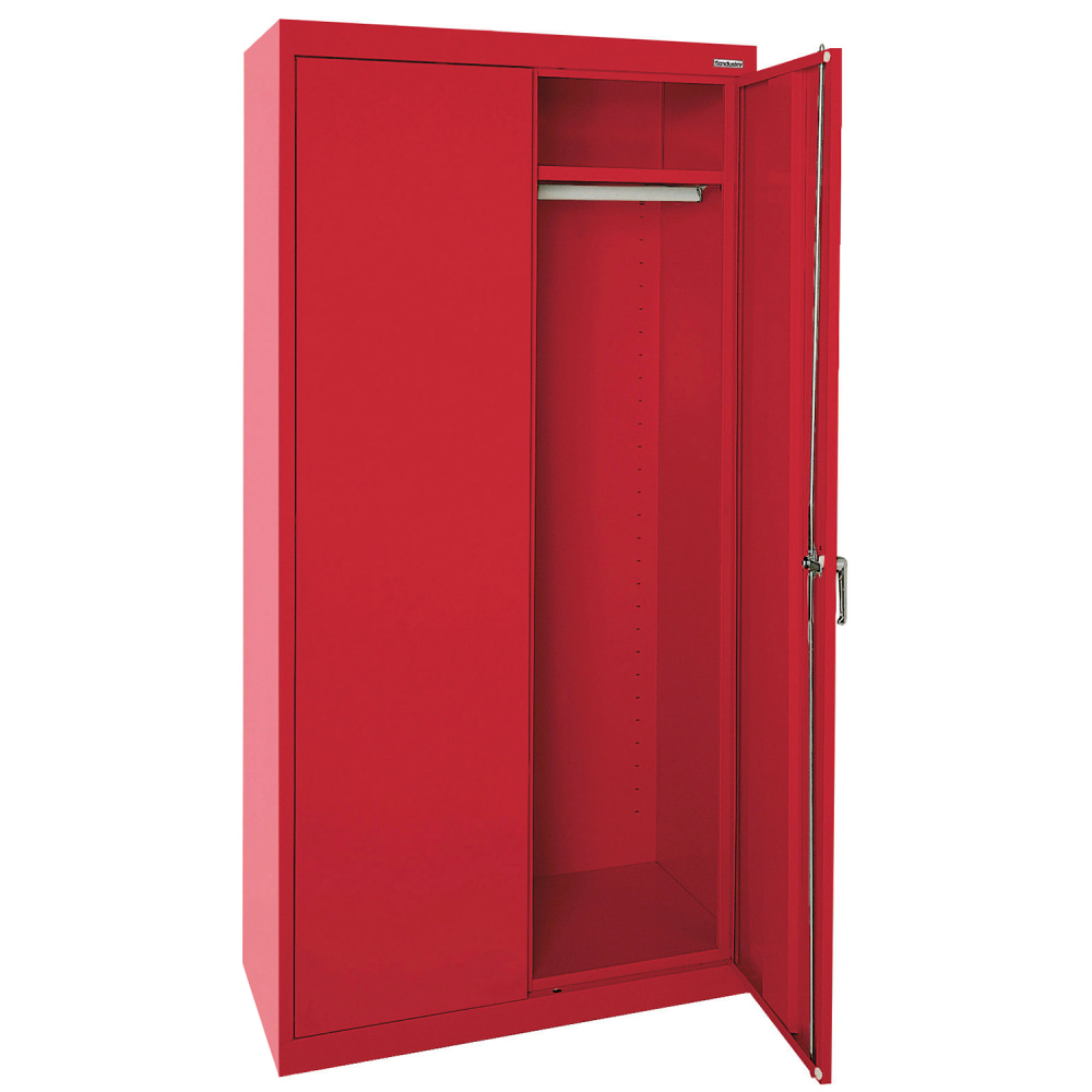 Sandusky Classic Series Medium-Duty Assembled Wardrobe Storage Cabinet, 72inH x 36inW x 24inD, Red MPN:CAW1362472-01
