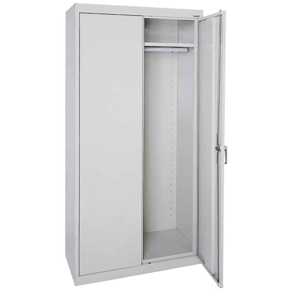 Sandusky Classic Series Medium-Duty Assembled Wardrobe Storage Cabinet, 72inH x 36inW x 24inD, Dove Gray MPN:CAW1362472-05
