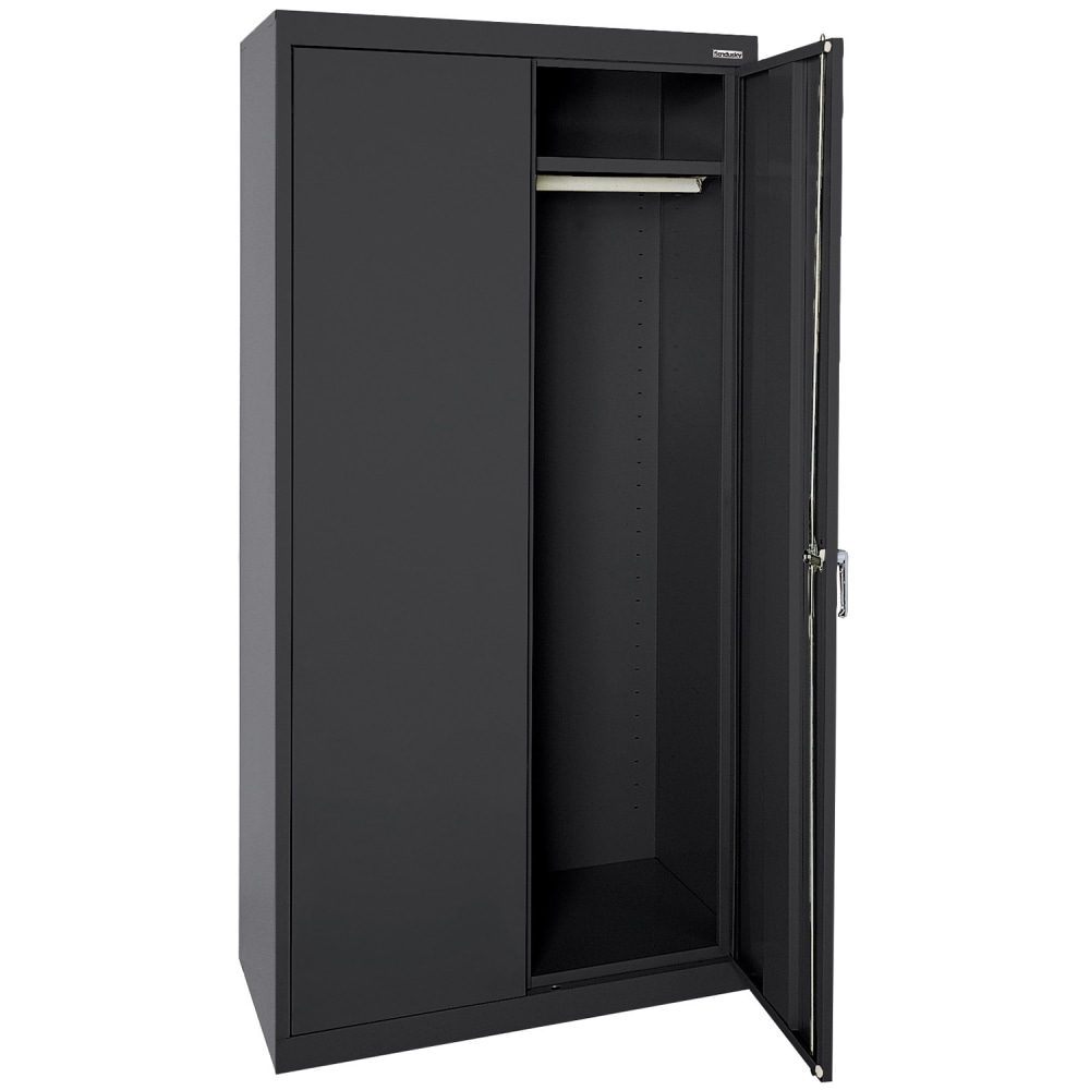 Sandusky Classic Series Medium-Duty Assembled Wardrobe Storage Cabinet, 72inH x 36inW x 24inD, Black MPN:CAW1362472-09