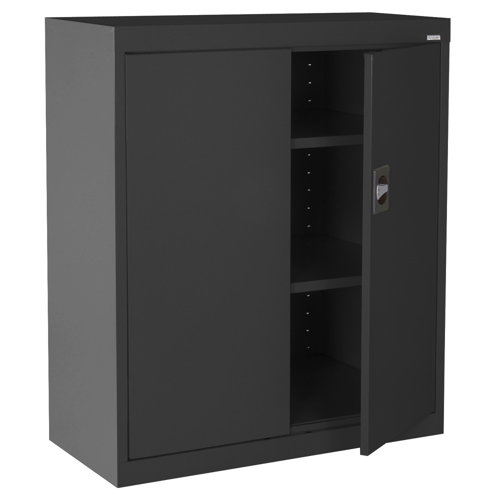 Sandusky Elite Series Heavy-Duty Assembled Counter-Height Storage Cabinet, 36inH x 36inW x 18inD, Black MPN:EA2R361836-09