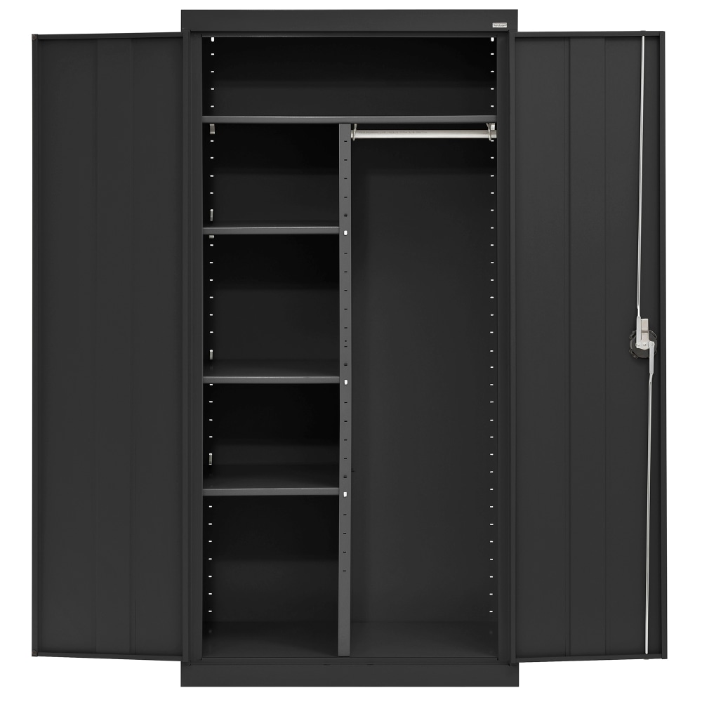 Sandusky Elite Series Heavy-Duty Assembled Combination Storage Cabinet, 72inH x 36inW x 18inD, Black MPN:EACR361872-09