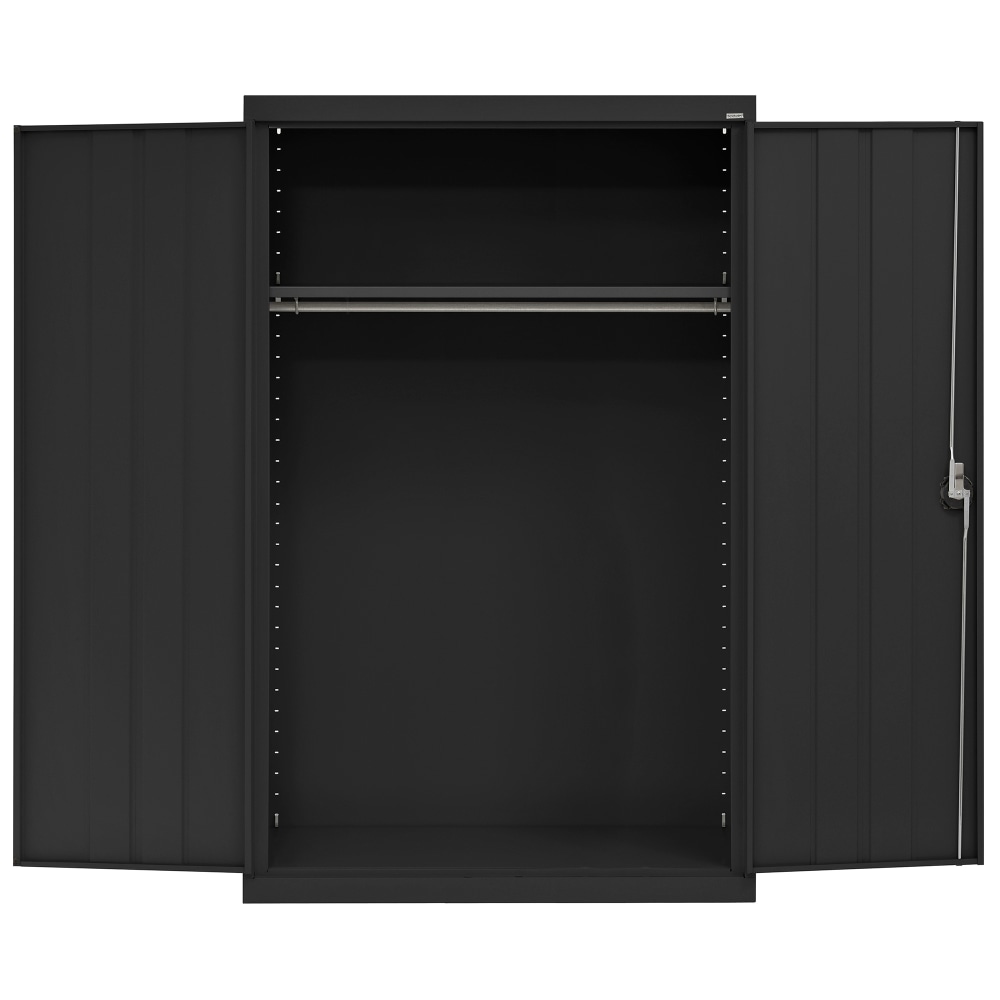 Sandusky Elite Series 46inW Heavy-Duty Assembled Wardrobe Storage Cabinet, Black MPN:EAWR462472-09
