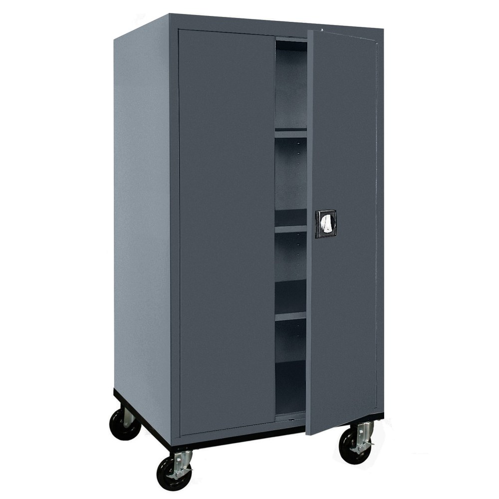 Sandusky Transport Series 36inW Heavy-Duty Mobile Storage Cabinet, Charcoal MPN:TA3R362466-02