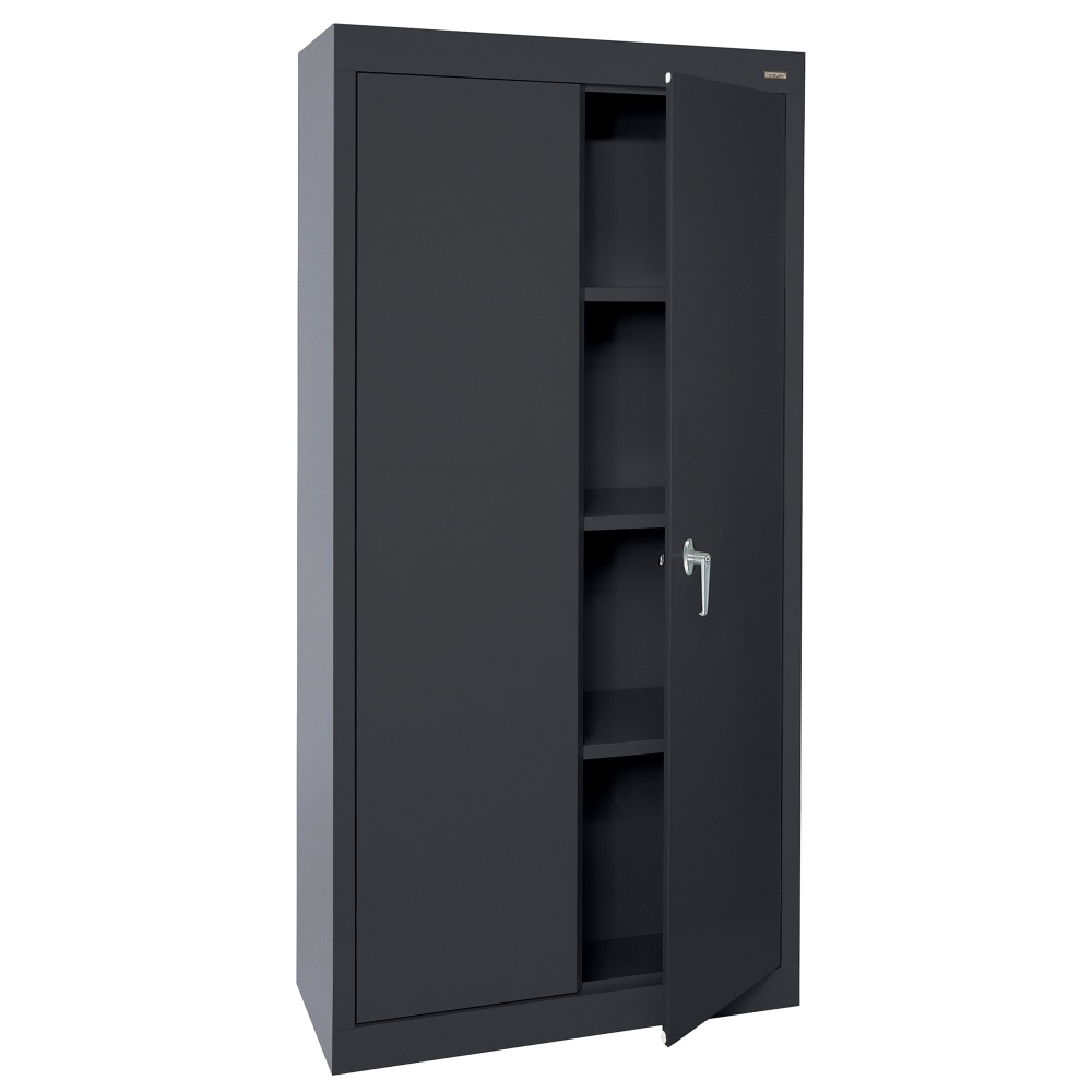 Sandusky Value Series 30inW Light Duty Storage Cabinet, 30in x 18in x 72in, Black MPN:VF31301872-09