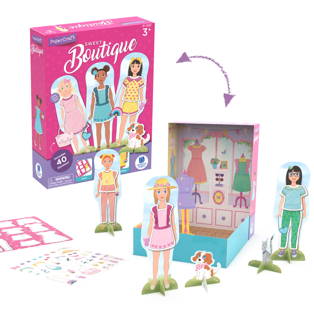 Educational Insights PaperCraft Sweet Boutique Paper Dolls Set MPN:EI-1551