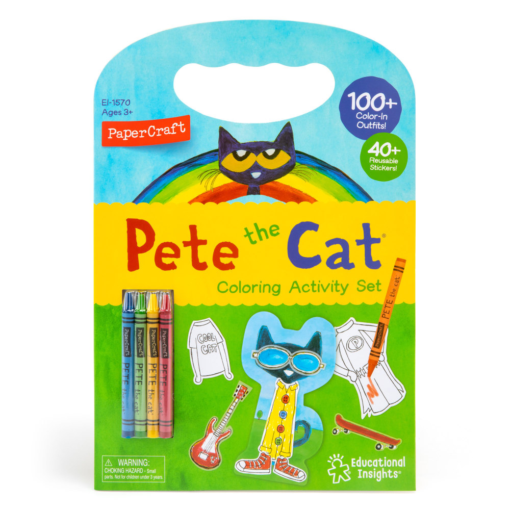 Educational Insights Papercraft Pete The Cat Coloring Activity Set MPN:EI-1570