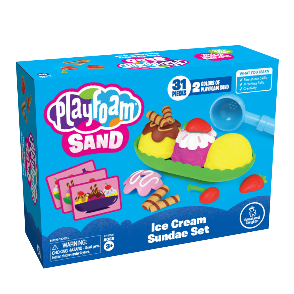 Educational Insights Playfoam Sand Ice Cream Sundae Set, Multicolor MPN:EI-2231
