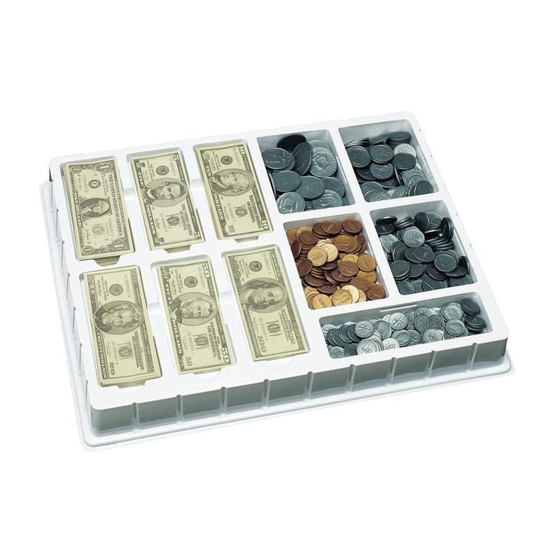 Educational Insights Play Money Coins And Bills Deluxe Set, 16inH x 12inW x 1 1/2inD, Kindergarten - Grade 5 MPN:EI-3059