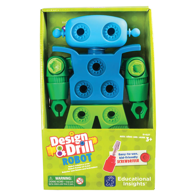 Educational Insights Design & Drill Robot, Multicolor, Grades Pre-K - 1 MPN:EI4127