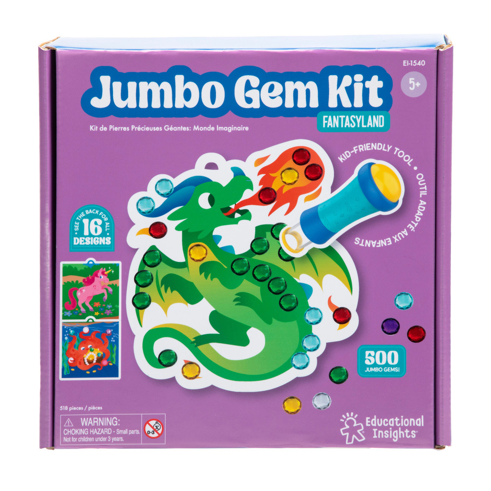 Educational Insights Jumbo Gem Popper Kit, Multicolor MPN:EI-1540