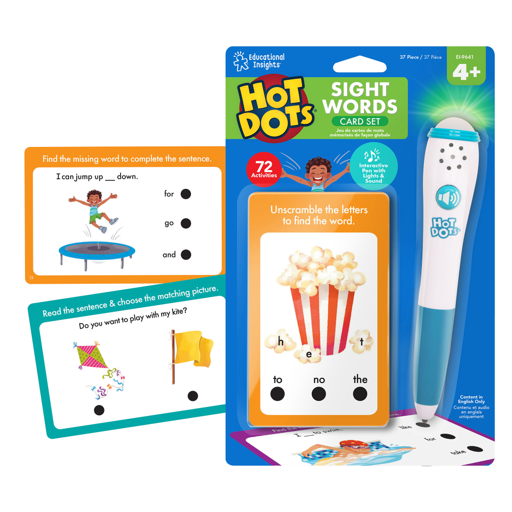 Educational Insights Hot Dots Sight Word Card Set, 4-1/2in x 6-1/4in MPN:EI-9641
