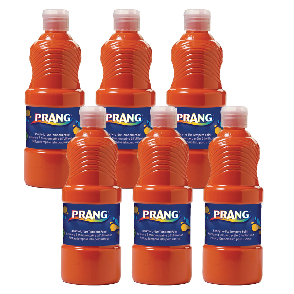 Prang Ready-To-Use Tempera Paints, 16 Oz, Orange, Pack Of 6 Paints MPN:DIX21602-6