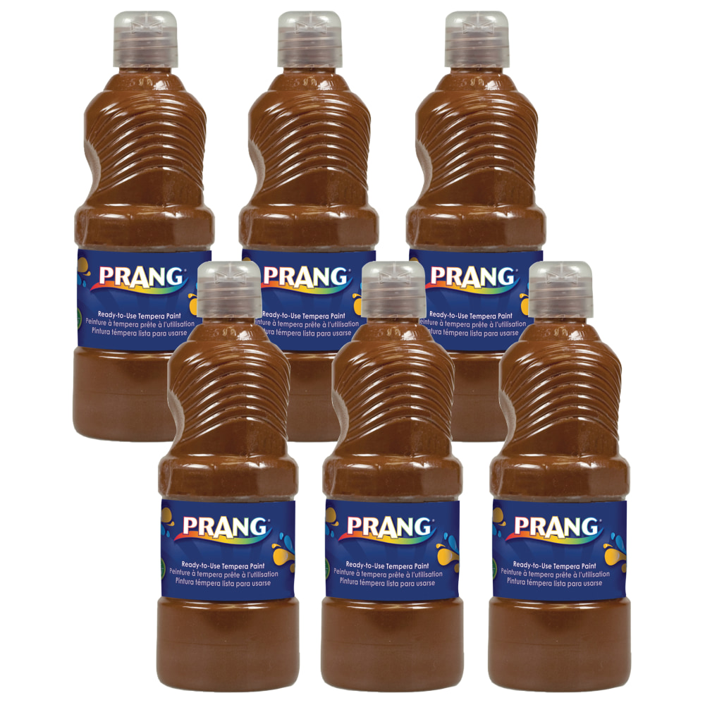 Prang Ready-To-Use Tempera Paints, 16 Oz, Brown, Pack Of 6 Paints MPN:DIX21607-6