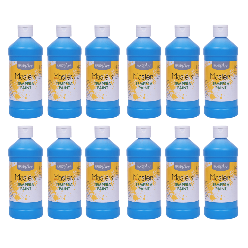 Handy Art Little Masters Tempera Paints, 16 Oz, Light Blue, Pack Of 12 Paints MPN:RPC201732-12