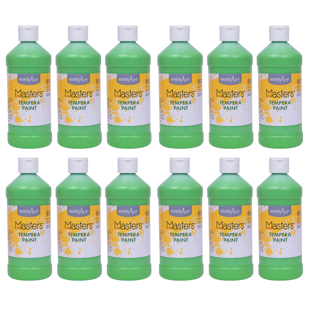 Handy Art Little Masters Tempera Paints, 16 Oz, Light Green, Pack Of 12 Paints MPN:RPC201742-12