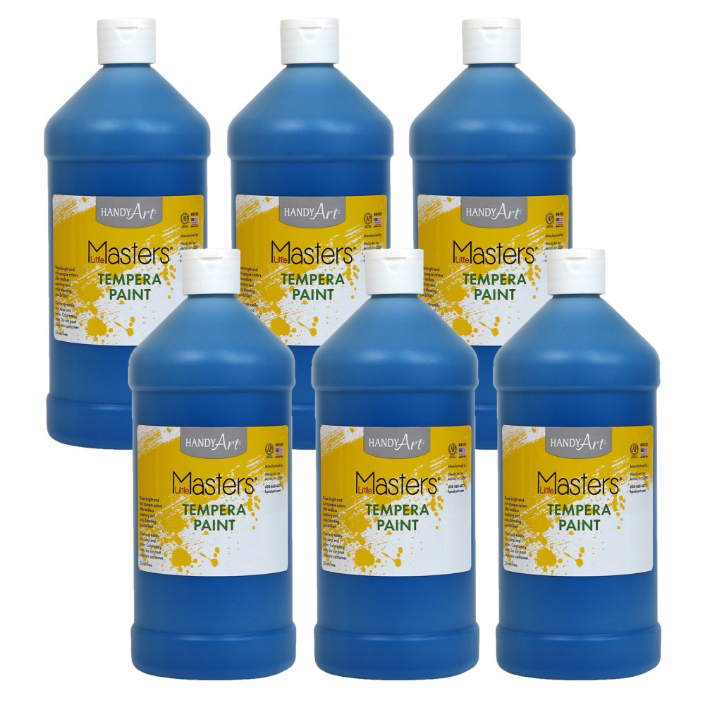 Handy Art Little Masters Tempera Paints, 32 Oz, Blue, Pack Of 6 Paints MPN:RPC203730-6