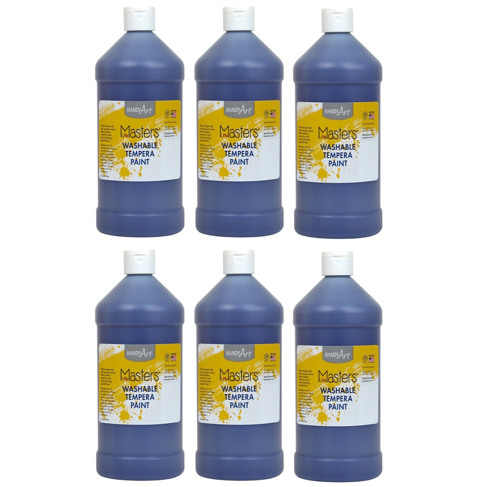 Handy Art Little Masters Washable Tempera Paints, 32 Oz, Violet, Pack Of 6 Paints MPN:RPC213740-6