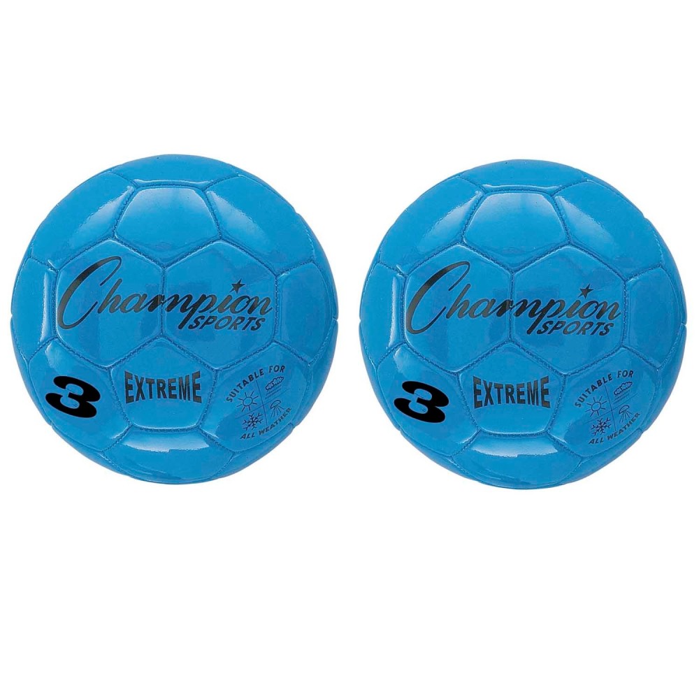 Champion Sports Extreme Soccer Balls, Size 3, Blue, Pack Of 2 Balls MPN:CHSEX3BL-2
