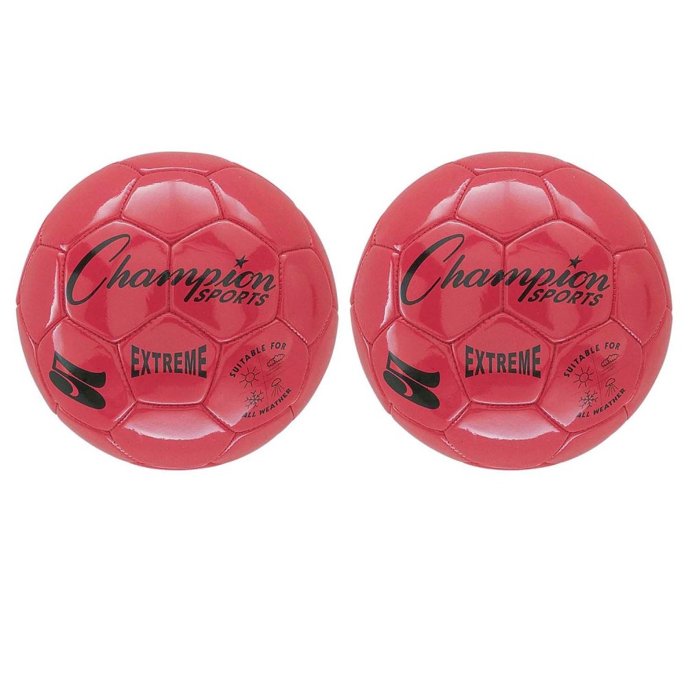 Champion Sports Extreme Soccer Balls, Size 5, Red, Pack Of 2 Balls MPN:CHSEX5RD-2