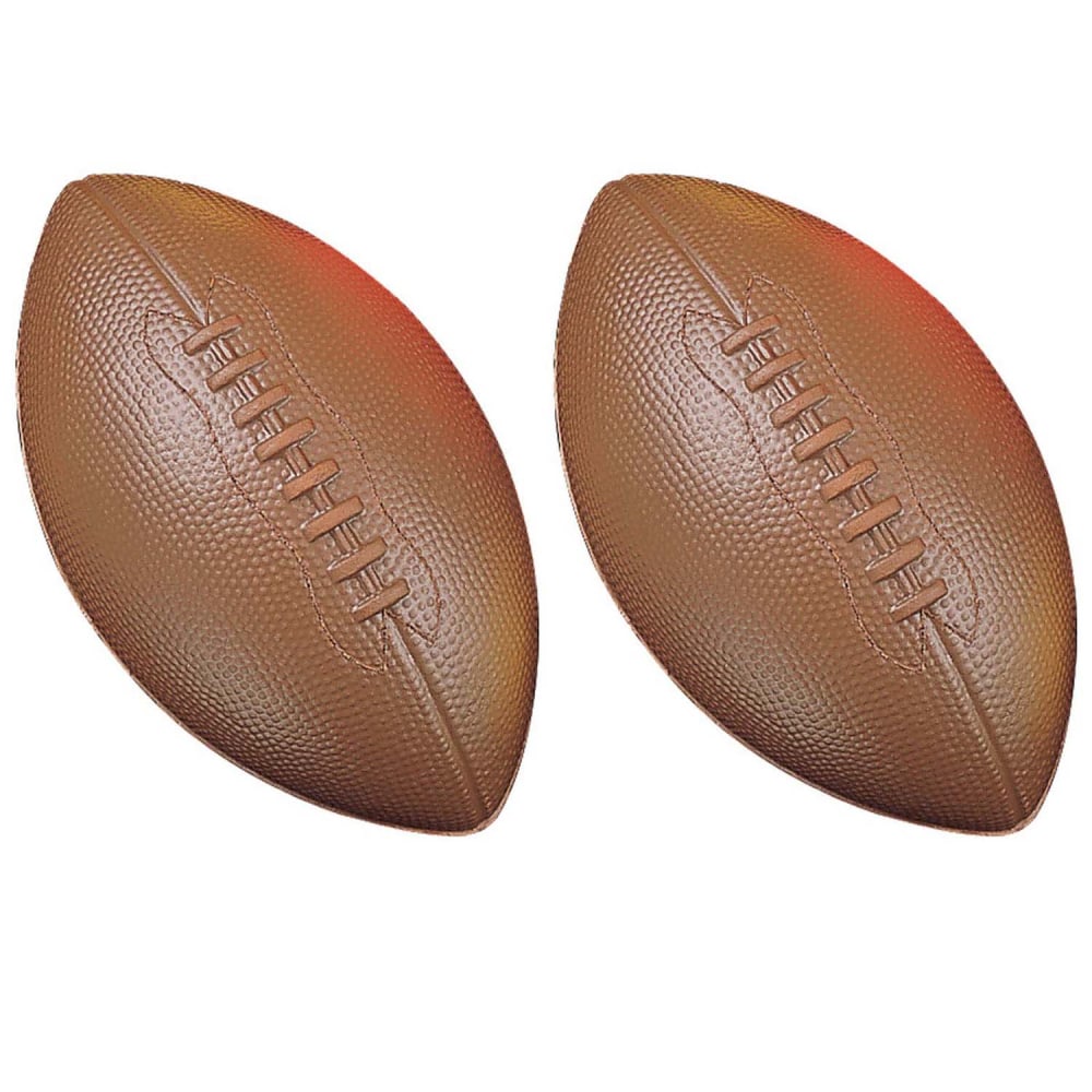 Champion Sports Coated High Density Foam Footballs, 6in x 10-1/2in, Brown, Pack Of 2 Balls MPN:CHSFFC-2