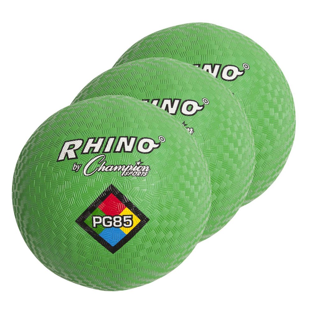 Champion Sports Playground Balls, 8-1/2in, Green, Pack Of 3 Balls MPN:CHSPG85GN-3