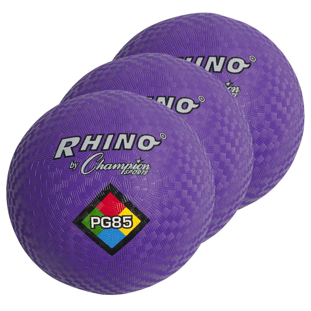 Champion Sports Playground Balls, 8-1/2in, Purple, Pack Of 3 Balls MPN:CHSPG85PR-3