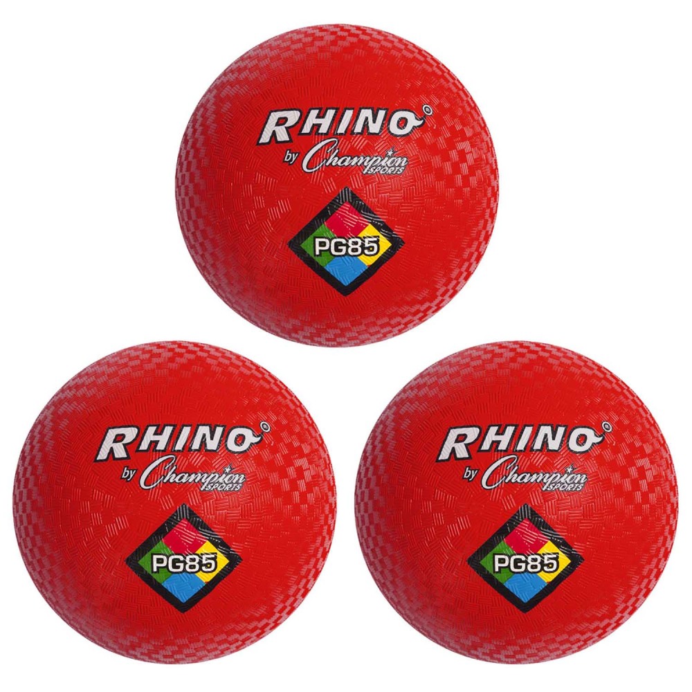 Champion Sports Playground Balls, 8-1/2in, Red, Pack Of 3 Balls MPN:CHSPG85RD-3