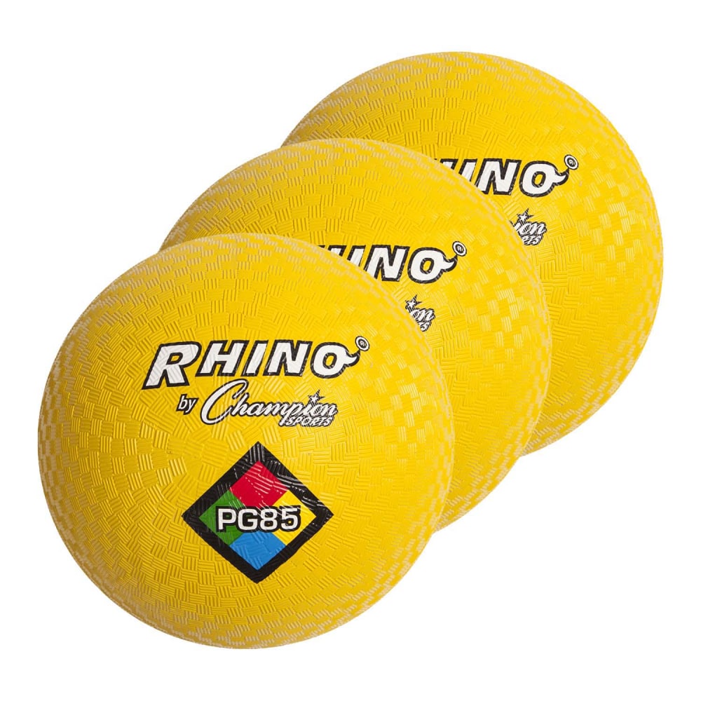 Champion Sports Playground Balls, 8-1/2in, Yellow, Pack Of 3 Balls MPN:CHSPG85YL-3
