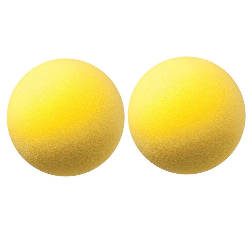 Champion Sports Uncoated Regular Density Foam Balls, 8-1/2in, Yellow, Pack Of 2 Balls MPN:CHSRD85-2