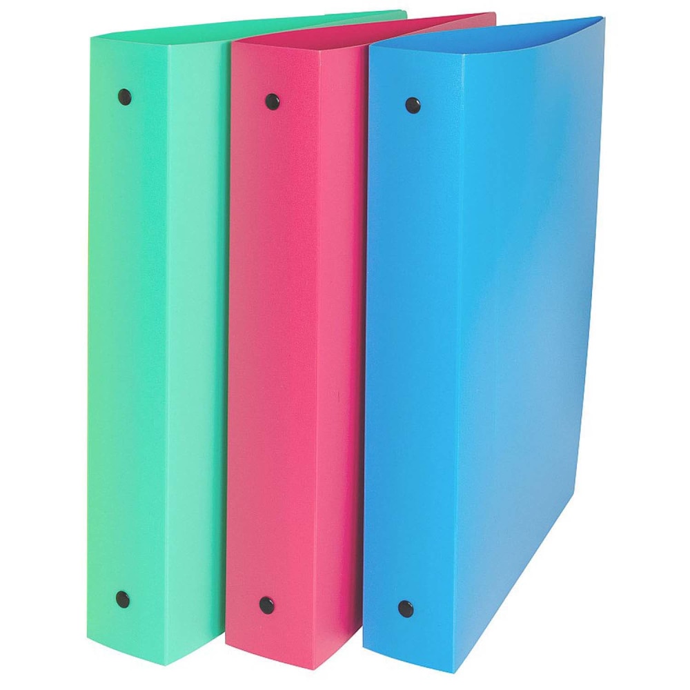 C-Line 3-Ring Binders, 1-1/2in, Round Rings, Assorted, Pack Of 3 Binders MPN:CLI31720-3