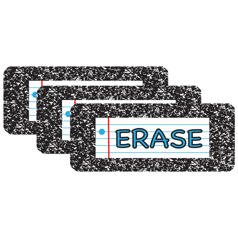 Ashley Productions Magnetic Whiteboard Eraser, 2in x 5in, Composition, Pack Of 3 MPN:ASH09978-3