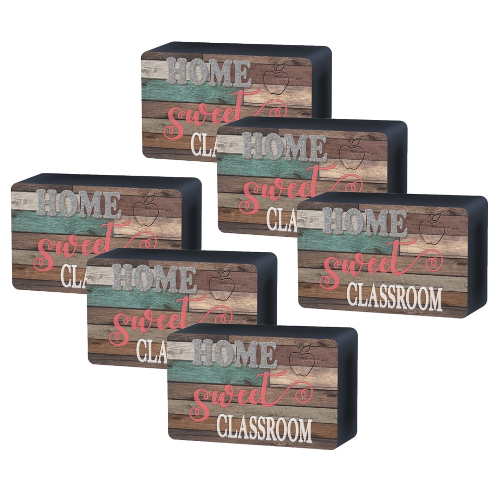 Teacher Created Resources Magnetic Whiteboard Eraser, Home Sweet Classroom, Pack Of 6 MPN:TCR77008-6