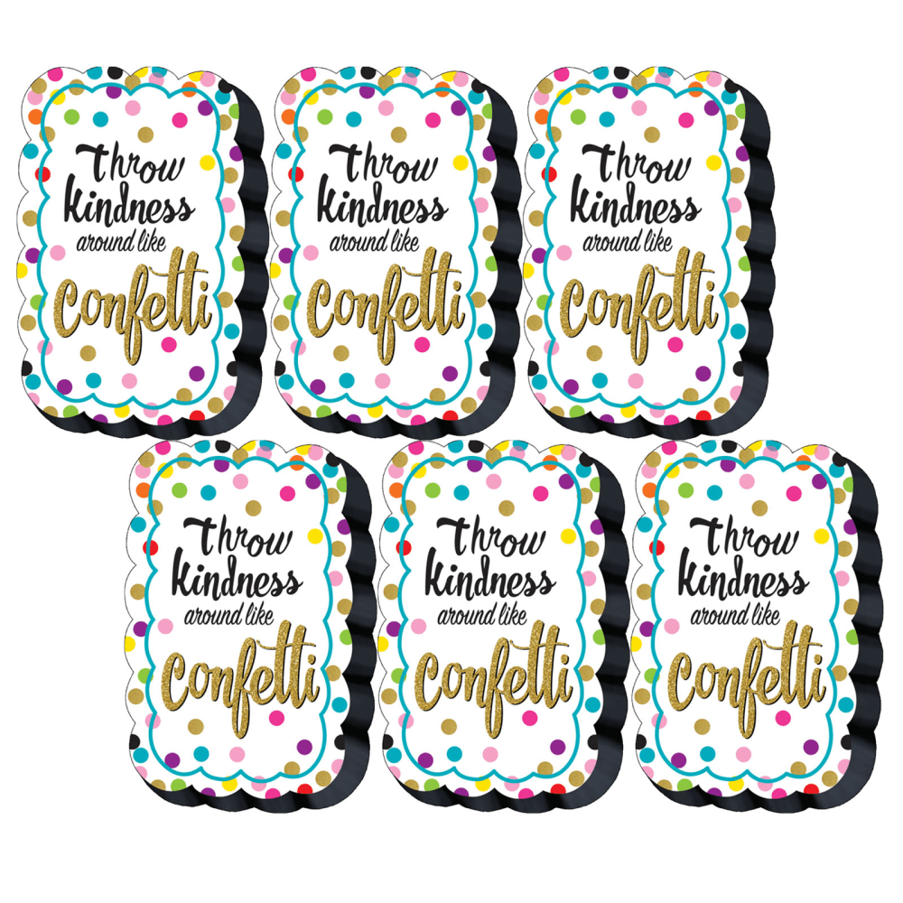Teacher Created Resources Magnetic Whiteboard Erasers, 2-1/2in x 4in, Confetti, Pack Of 6 Erasers MPN:TCR77392-6