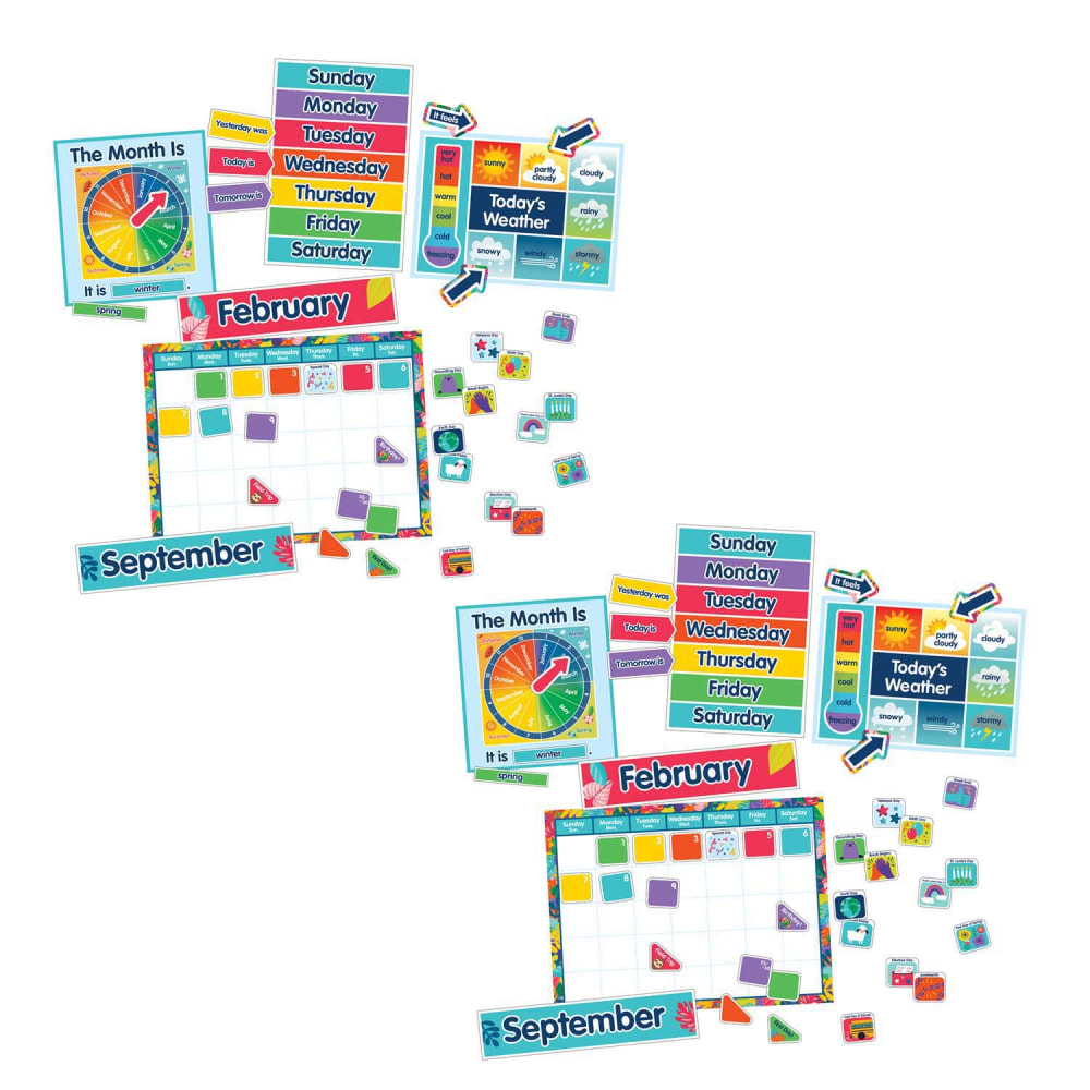 Carson-Dellosa Education One World Calendar 134-Piece Bulletin Board Sets, Pack Of 2 Sets MPN:CD-110486-2