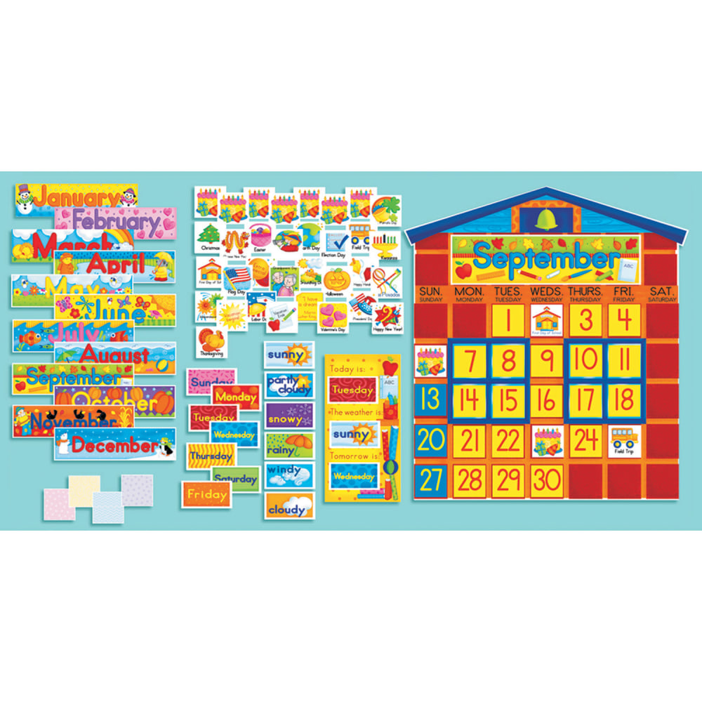 Scholastic Teacher Resources All-In-One Schoolhouse Calendar Bulletin Board Sets, Pack Of 2 Sets MPN:SC-0439394058-2