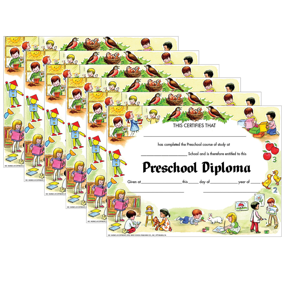 Hayes Publishing Preschool Diploma, 30 Per Pack, Set Of 6 Packs MPN:H-VA206CL-6
