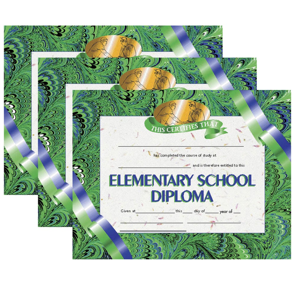 Hayes Publishing Elementary School Diploma, 8.5in x 11in, 30 Per Pack, Set Of 3 Packs MPN:H-VA522-3