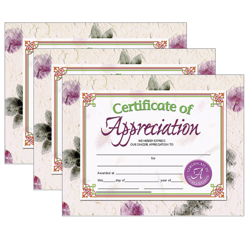 Hayes Publishing Certificate Of Appreciation, 30 Per Pack, Set Of 3 Packs MPN:H-VA614-3