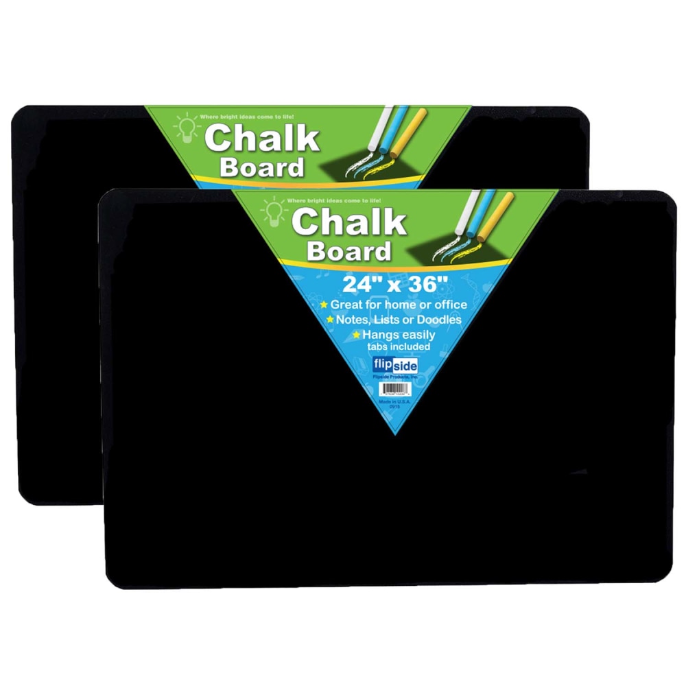 Flipside Products Chalkboards, MDF, 24in x 36in, Black, Pack Of 2 Chalkboards MPN:FLP10206-2