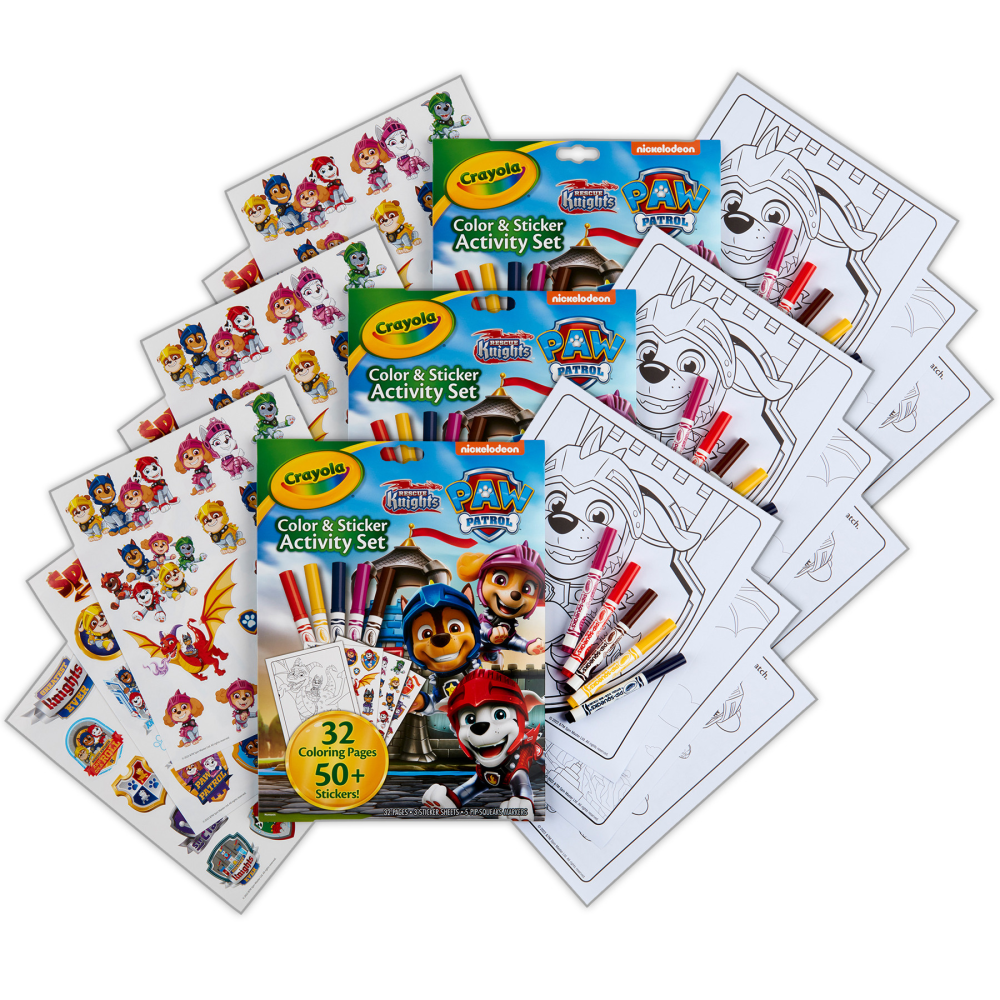 Crayola Color & Sticker Activity Set, Paw Patrol, Pack Of 3 Sets MPN:BIN042741-3
