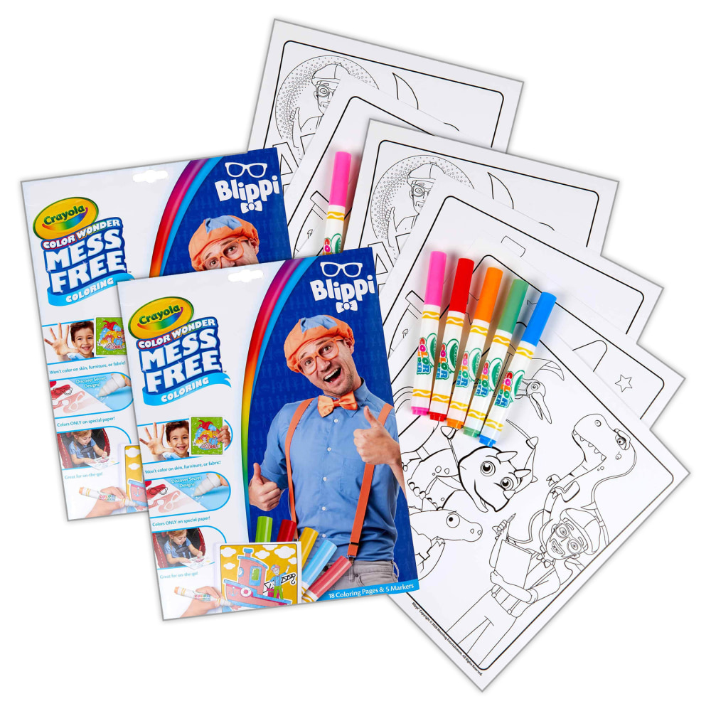 Crayola Color Wonder Coloring Pad & Markers, Blippi, Pack Of 2 Sets MPN:BIN752726-2