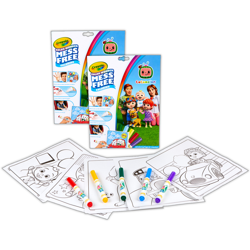Crayola Color Wonder Coloring Pad & Markers, Cocomelon, Pack Of 2 Sets MPN:BIN752788-2