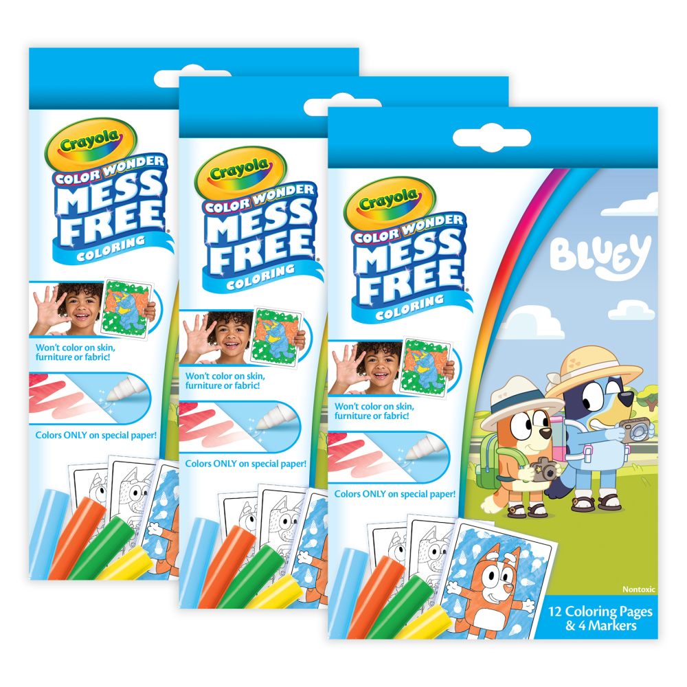 Crayola Color Wonder Mini Box Set, Bluey, 3 Sets MPN:BIN752863-3