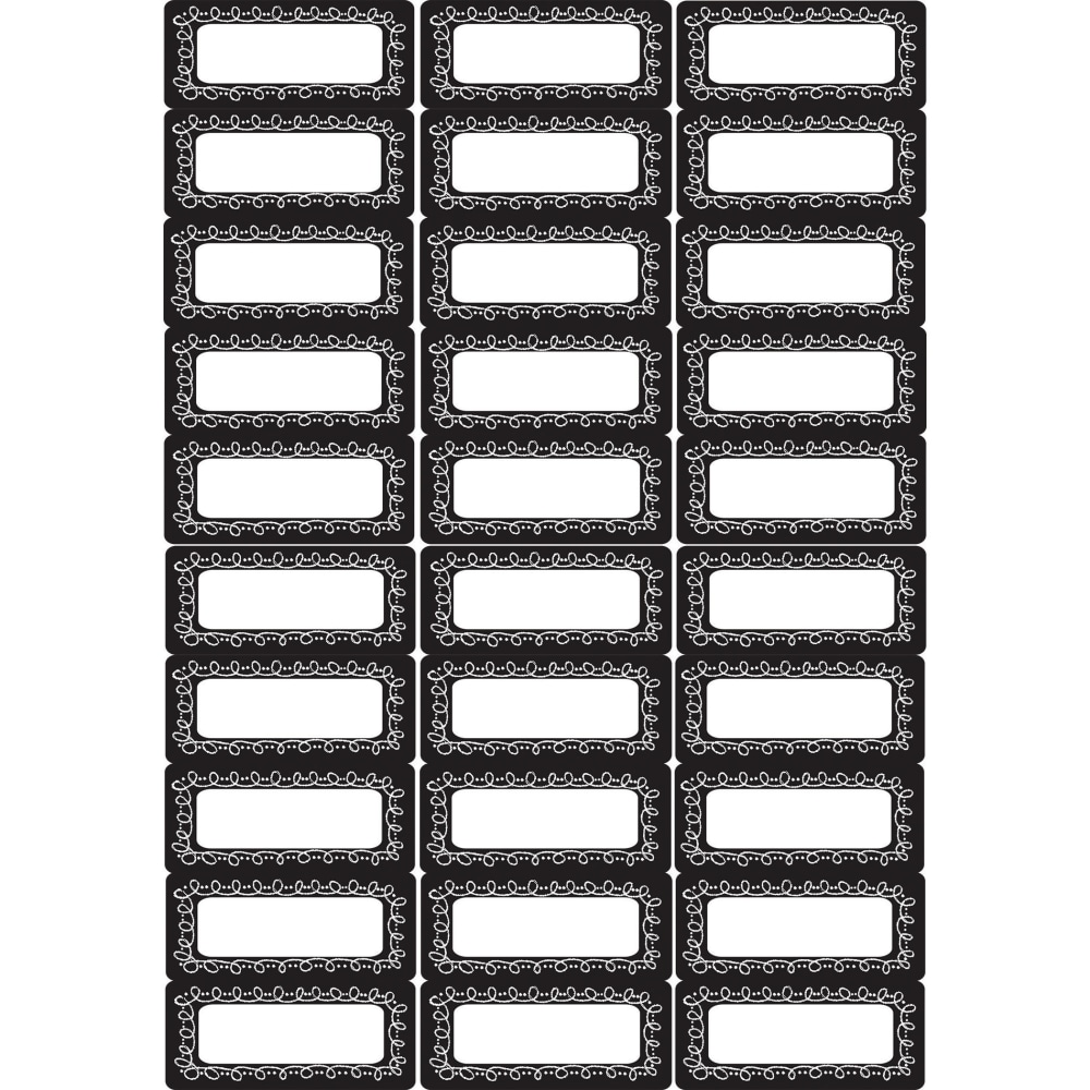 Ashley Productions Die-Cut Magnetic Foam Chalk Loop Labels/Nameplates, 30 Per Pack, Set Of 3 Packs MPN:ASH19013-3
